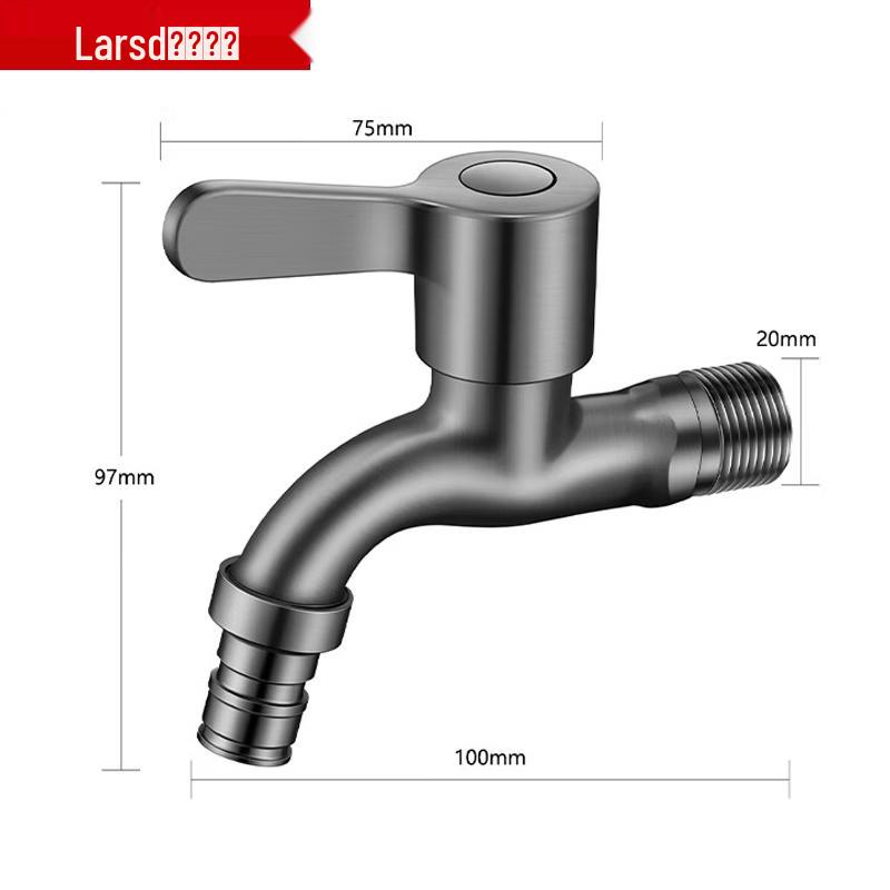 Larsd Gunmetal Washing Machine Faucet