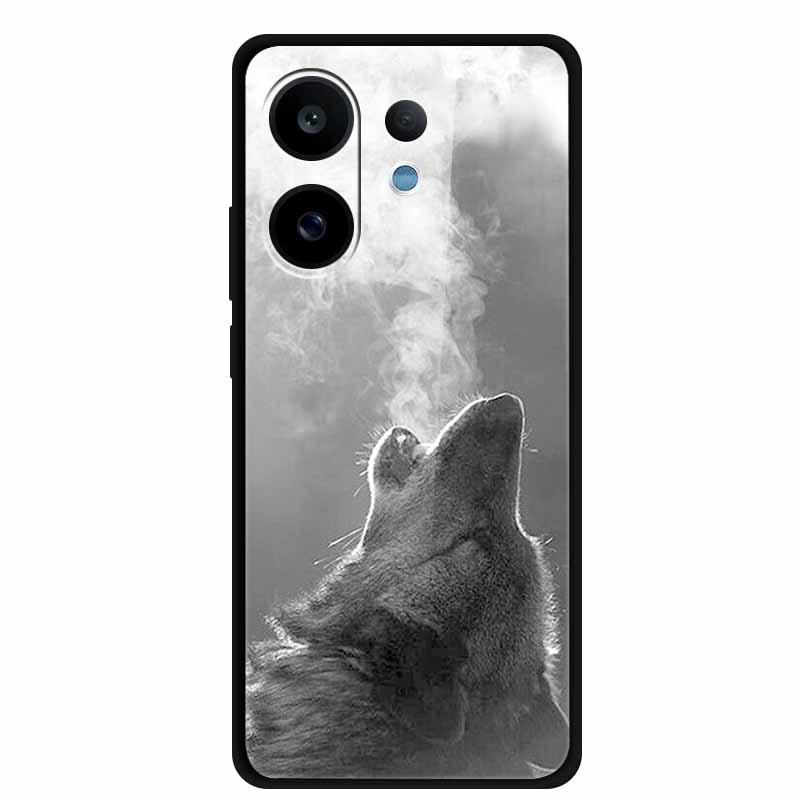 For Vivo V60 5G Glass Case Fashion Cool Animal Tempered Glass Back Cover Case For Vivo V 60 2025 Phone Cases 6.77" Fundas Coques