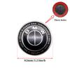 Black 82mm Front Hood Emblem 74mm Rear Badge For BMW 68mm 56mm Wheel Hub Cap 45mm Steering Wheel ABS Auto Tuning Accessories