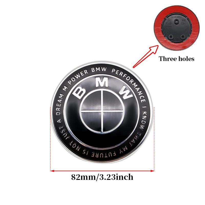 Black 82mm Front Hood Emblem 74mm Rear Badge For BMW 68mm 56mm Wheel Hub Cap 45mm Steering Wheel ABS Auto Tuning Accessories