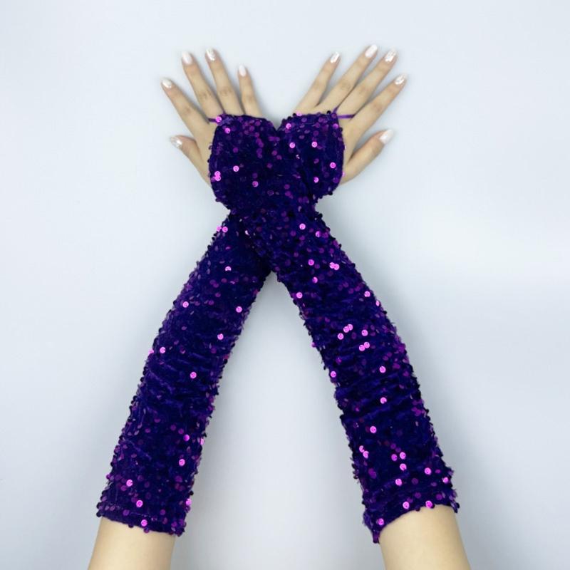 Eleganti Guanti Lunghi con Paillettes Stile Francese per Matrimoni, Balli di Fine Anno per Donne e Ragazze Tema Anni '20 Opere Musicali Danza