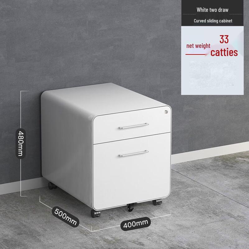 3-Drawer Mobile Under-Desk File Cabinet