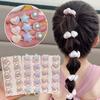 10/30pcs Cute Baby Girl Hair Circle Pearl Love Heart Star Hair Ties High Elasticity Durable Rubber Band Kids Hair Ropes Headwear