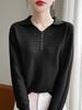 Women's British Style Buttoned Lapel Knit Cardigan - Autumn/Winter Retro Cable Knit Sweater