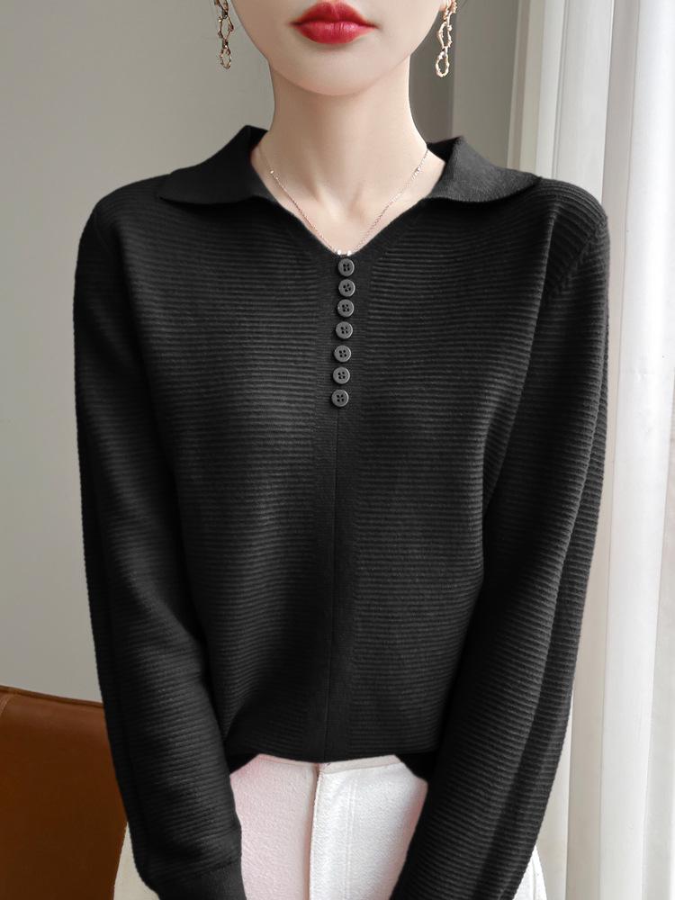 Women's British Style Buttoned Lapel Knit Cardigan - Autumn/Winter Retro Cable Knit Sweater