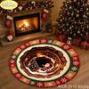 Christmas Round Rug, Soft Non-Slip Decorative Carpet for Indoor Living Room Sofa, Coffee Table, Festive Xmas Home Decor