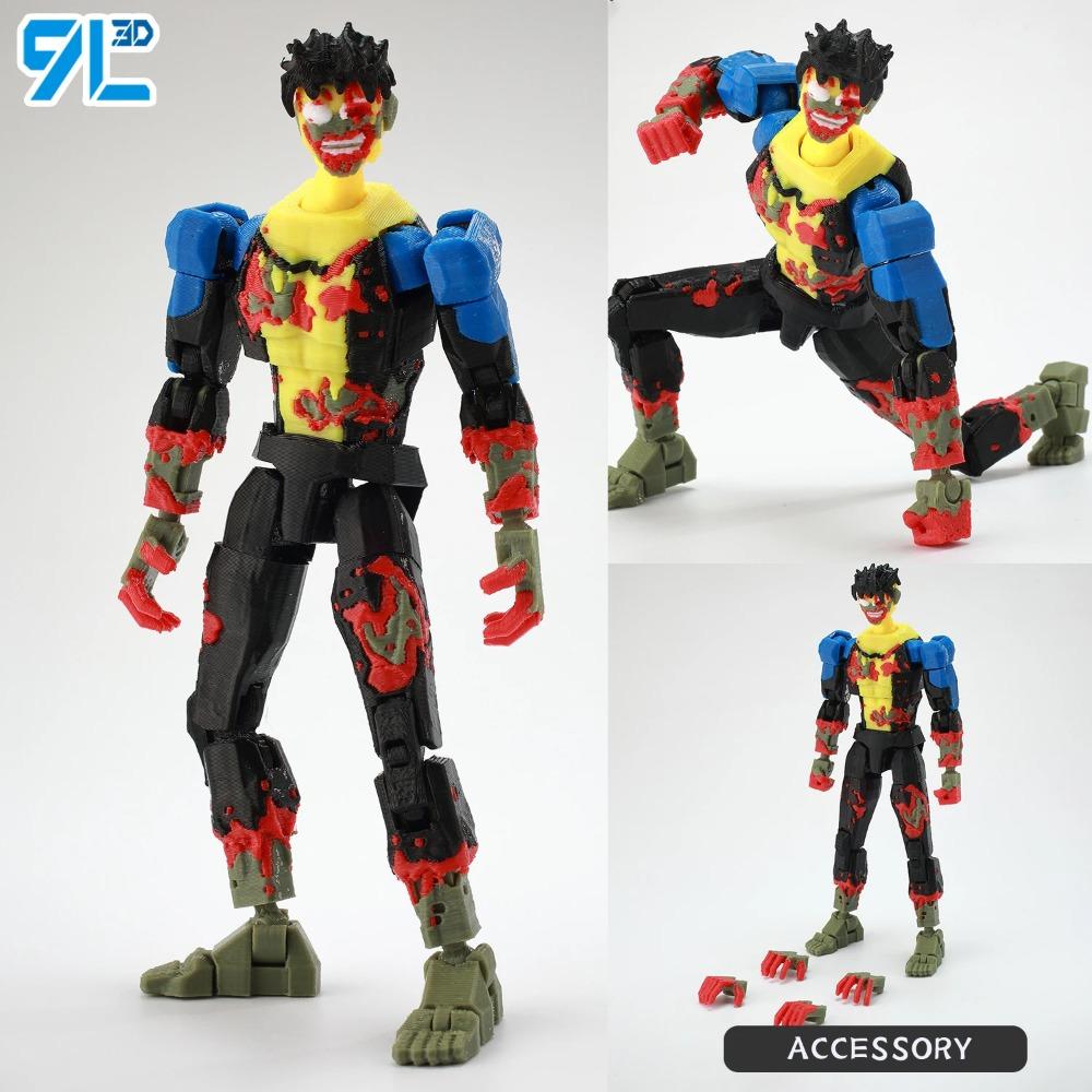 9L3D Printed NEWInvincibles Tech Jacker Titan13 Lucky13 Action Figure Dummy13 Motorcycle Multi-Jointed Collectible Model Toy T13