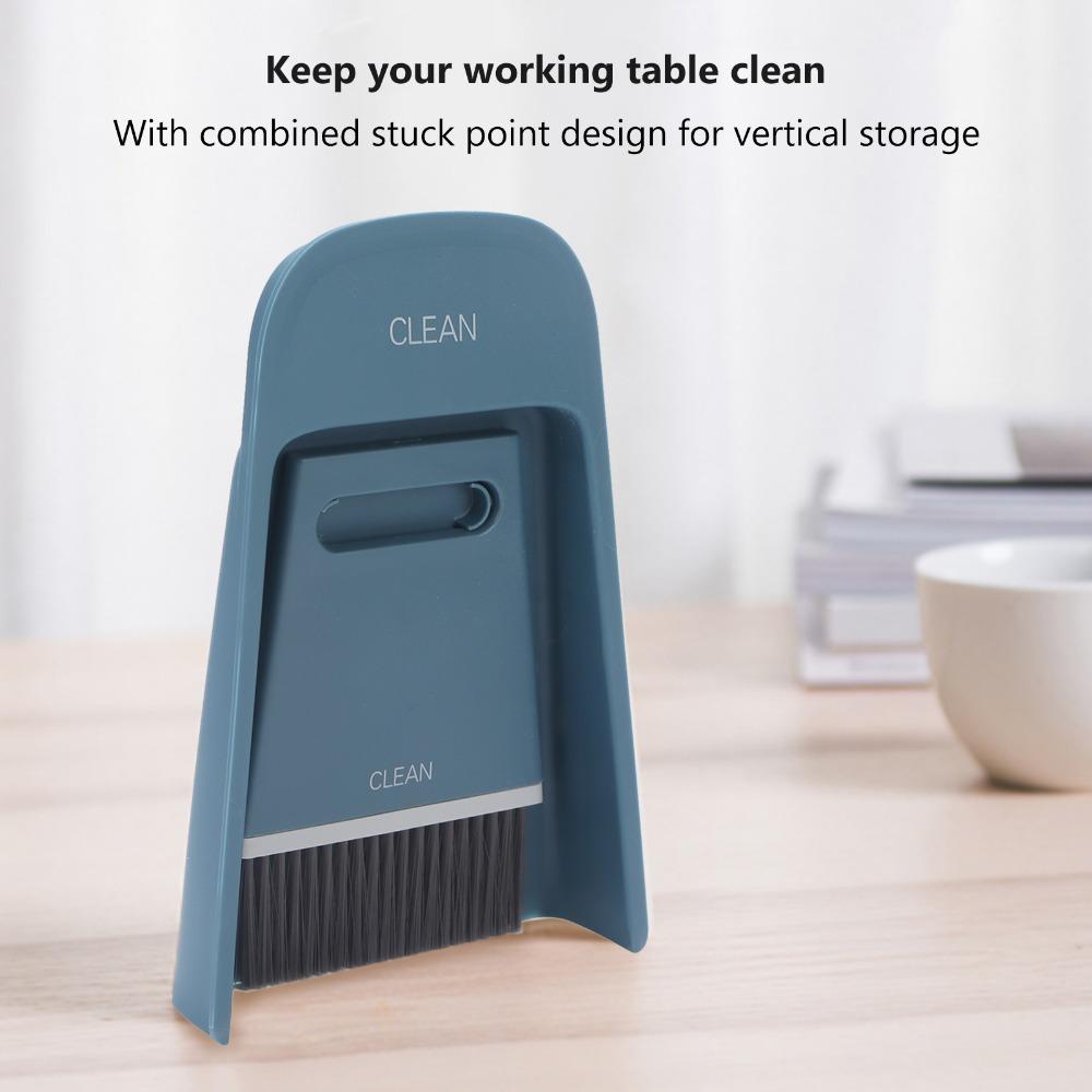 3-Piece Set Scraper Included Desktop Brush Dustpan PP Small Hand Brush Pan For Pet Cleaning