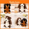 Realistic Plush Dog Toys Featuring Rottweiler And Basset Hound Styles For Gift