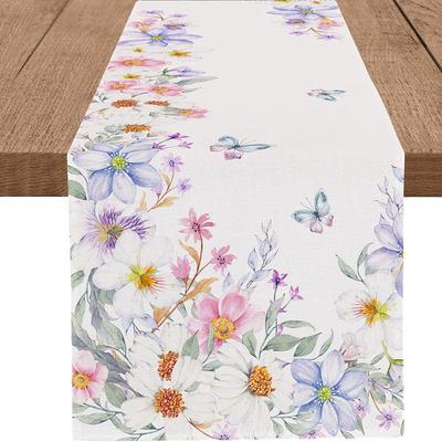 Table Decor Flower Table Flag 13*72 Inch Decorative Tablecloth Tea Table Decorative Cloth Cabinet