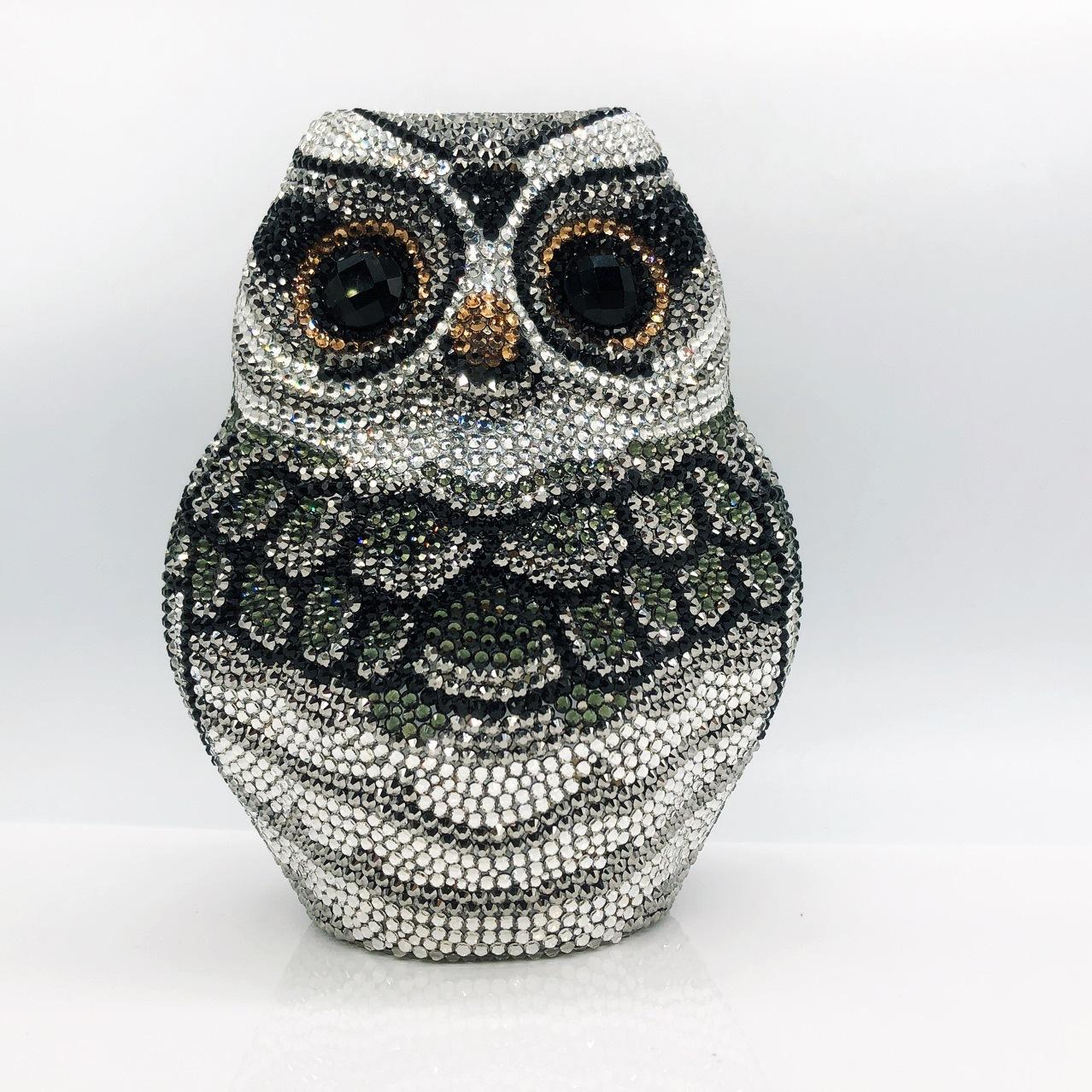 

Luxury Designer Owl Diamond Evening Purse Crystal Women s Handbag For Party Prom Clutches High-End Dinner Clutch Formal Bags 15cmX11.5cmX7cm