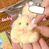 Mochi Hamster Squishy Toy Mushy Silicone Toy Fuzzy Cute Hamster Handmade Lovely Fidget Toy Relief Stress Relax Gift Present
