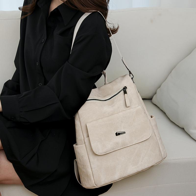 Женский мягкий кожаный рюкзак для путешествий — фото 4