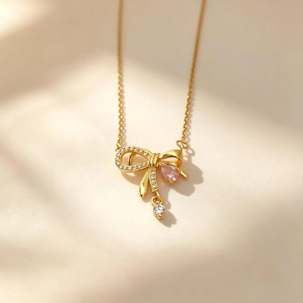 Elegant Cat Pendant Necklace: Fresh Design with Micro-Set Zircons for Women - Light Luxury & High-End Feel; Perfect Clavicle Chain Accessory.