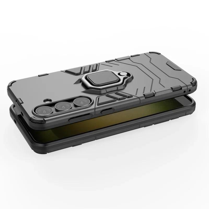 Für Samsung Galaxy S25 S24 Plus 23 Ultra Hülle Magnetischer Halter Ring Panzer Stoßfeste Hüllen für Samsung A13 A06 A05 A36 Rückseite