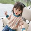 Girls Long Sleeve Striped Lightweight Base Layer Top for Spring Autumn