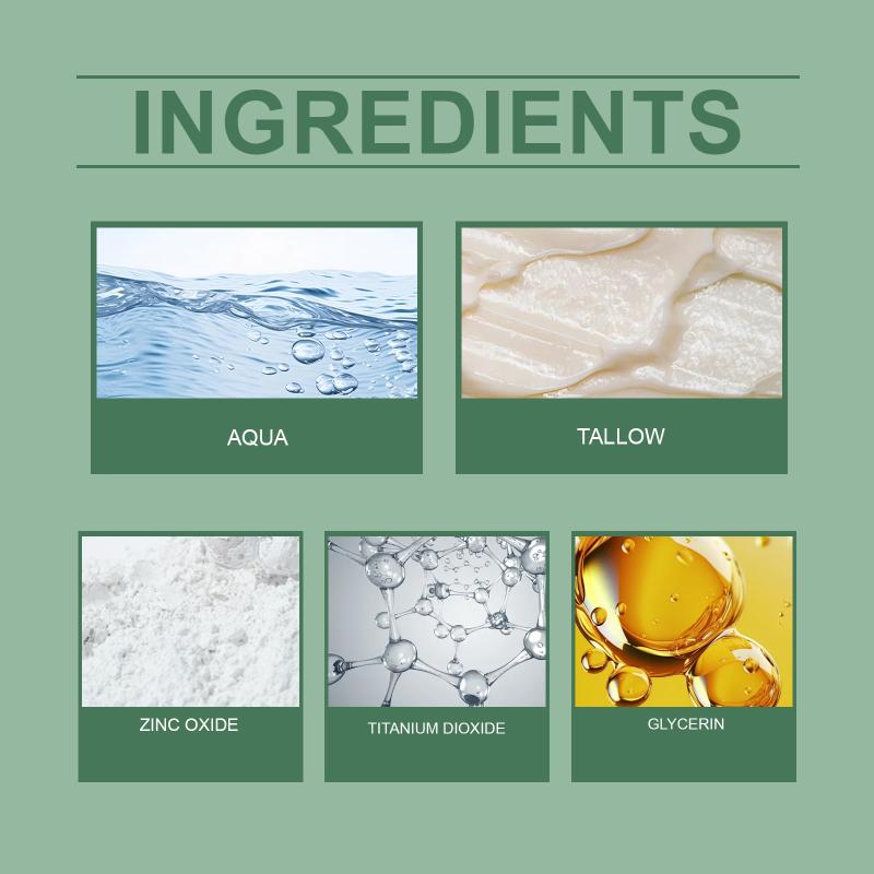 60G Spf50+ Sunscreen Balm Beef Tallow Summer Refresh Face Uv Protection Solar Blocker Oil Control Brighten Moisturizer