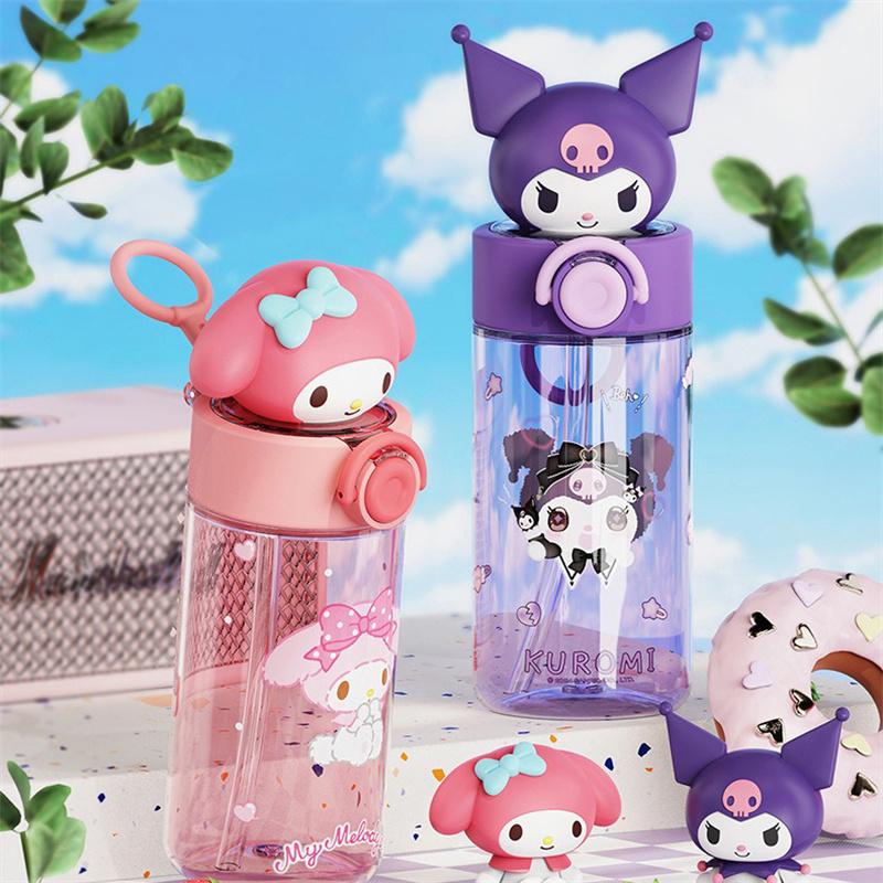 X&W 500ml Tritan Water Cup Leak-proof Water Bottles with Creative Doll Cover Cartoon My Melody Straw Travel Mug Children's Gift