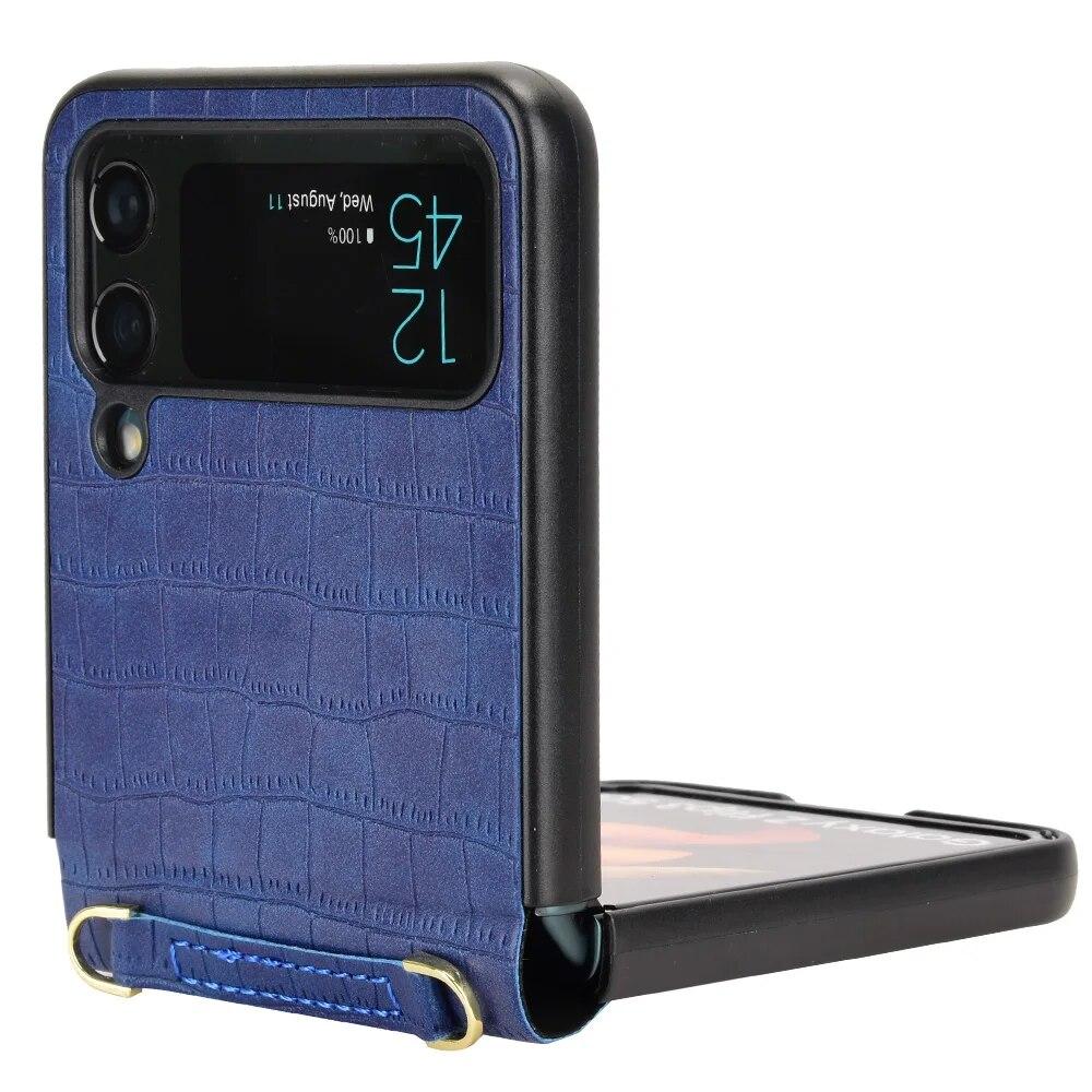 Anti-Falling Luxury Leather Wallet Cover Case for Samsung Galaxy Z Flip 4 5 5G Flip5 Flip4 Flip3 Flip 3 Anti-Drop Phone Cover