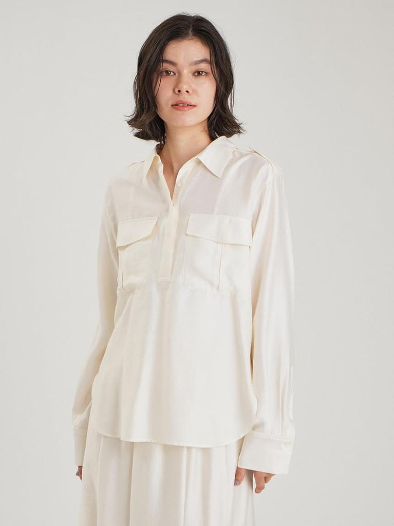 Silky Touch Shirt X Narrow Skirt Set Up 09WFO264147 IVR 1 [Mila Owen] Women's