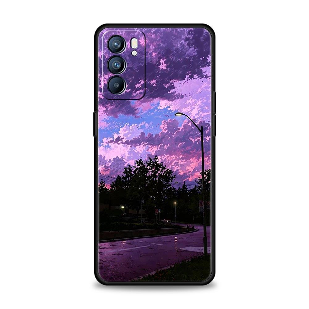 Fashion Art Sunset Glow Phone Case For Oppo Reno13 Reno12 Reno11 F Reno10 Pro A54 5G Find X5 A53 A52 A9 A17 4G A79 A80 A98 Cover