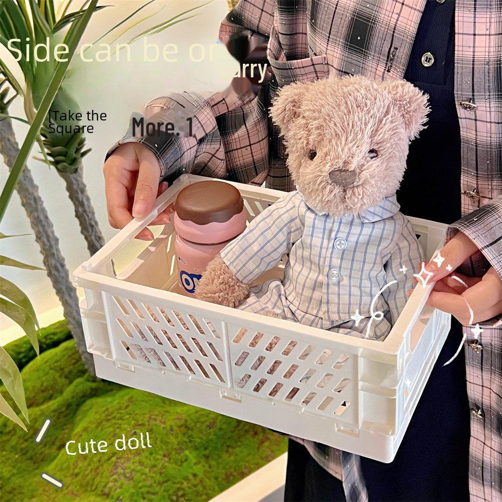 Skládací plastový úložný box pro organizaci na stole - Ideální na psací potřeby, lepicí pásky, příručky a produkty péče o pleť