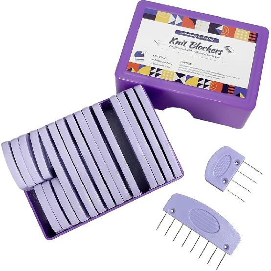 20Pcs Knit Blockers Pins Kit, Knit Blocking Combs for Crochet Knitting Blocking Board Mats, Crochet Blocking Pins for Crochet Projects Sewing Lace
