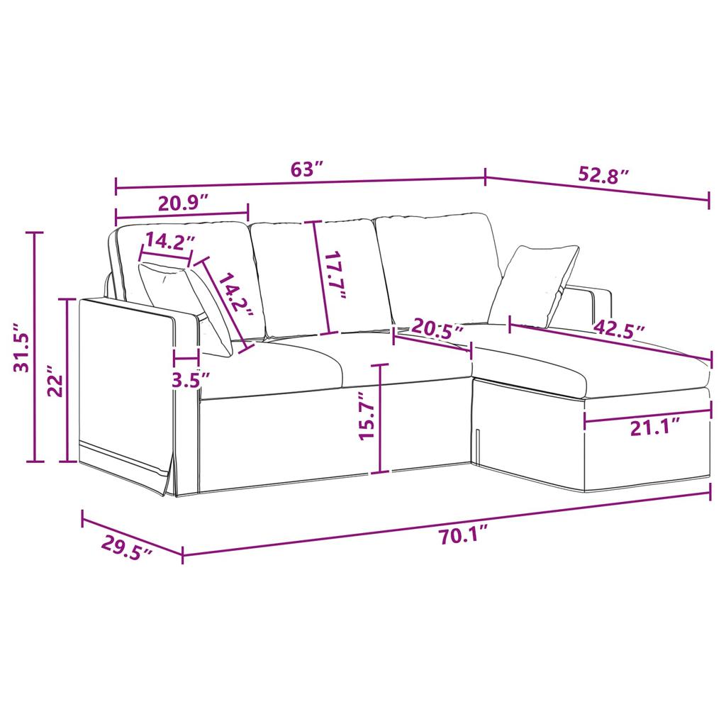 Sofa Dark Grey 178 X 134 X 80 Cm Velvet