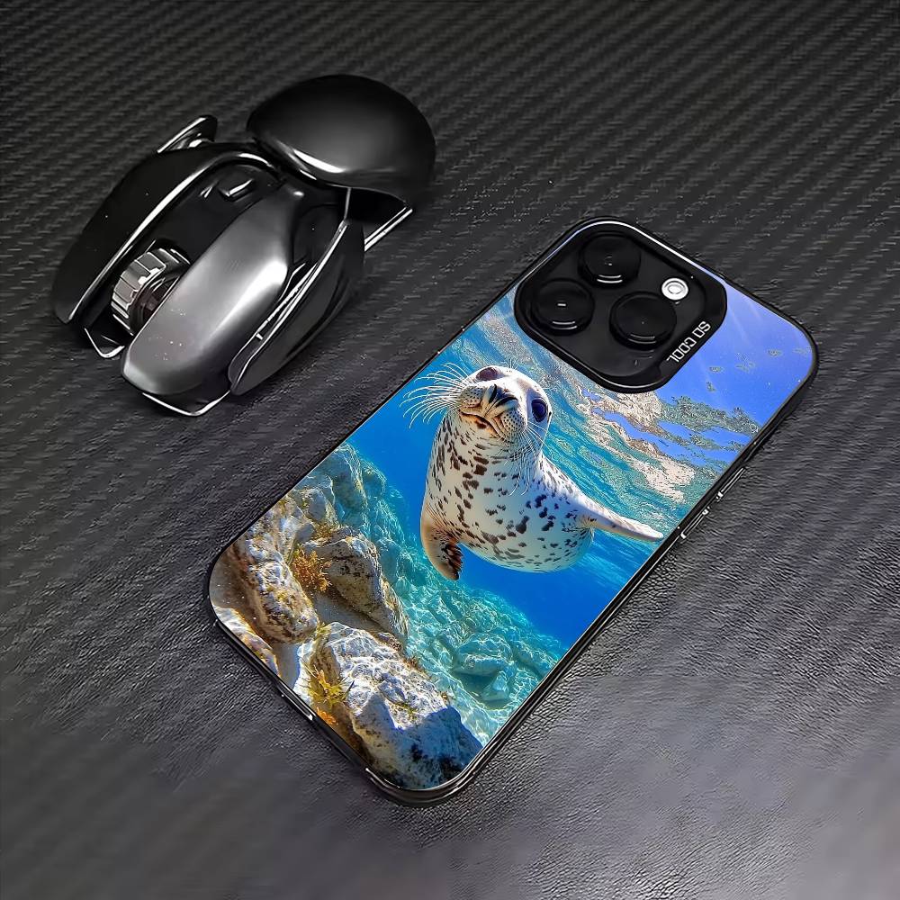 

Крутые узоры морской жизни Чехол для телефона Для iPhone 17, 16, 15, 14, 13, 12, 11 Plus, Pro Max Цветной Посеребренный Внутренняя крышка iPhone13PROMAX