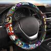 MUSM Anime Steering Wheel Cover Anti-Slip Car Wheel Protector 3D Pattern Universal Fit 15 Inch Car Accessories for Auto Cars SUV Sedan Decor (1)