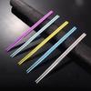 Color-Changing Titanium Crystal Chopsticks: Portable, Hollow, High-Temp Safe, Gift-Boxed for Outdoor & Home Use