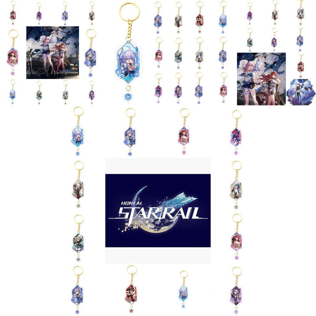 Auffälliger Honkaistarrail Eisen Anhänger Schlüsselanhänger Mehrere Farboptionen verfügbar