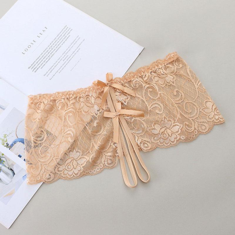 Sexy Lace Open Crotch Panties For Women Hollow Out Open Crotchless Briefs Transparent G-strings Thongs Female Underpant Lingerie