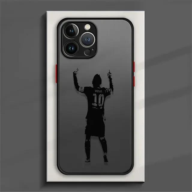 Phone Case For iPhone 16 15 14 13 12 11 Mini Pro Max X XR XSMax 15 16 Plus Football Superstar Messis-10 Transparent Back Cover