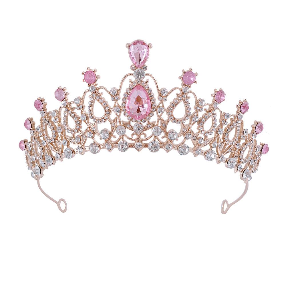Princess Crown Tiara Children's High End Crystal Headband Girls Headband Little Girl Birthday Crown Baby Hair Accessories