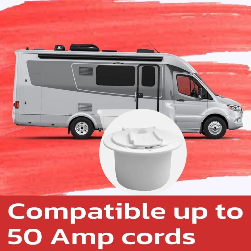 Cable Hatches Round Designs Cable Hatches with Lid Easy Installation Electric Cord Cover for Boat Trailer Campers Truck