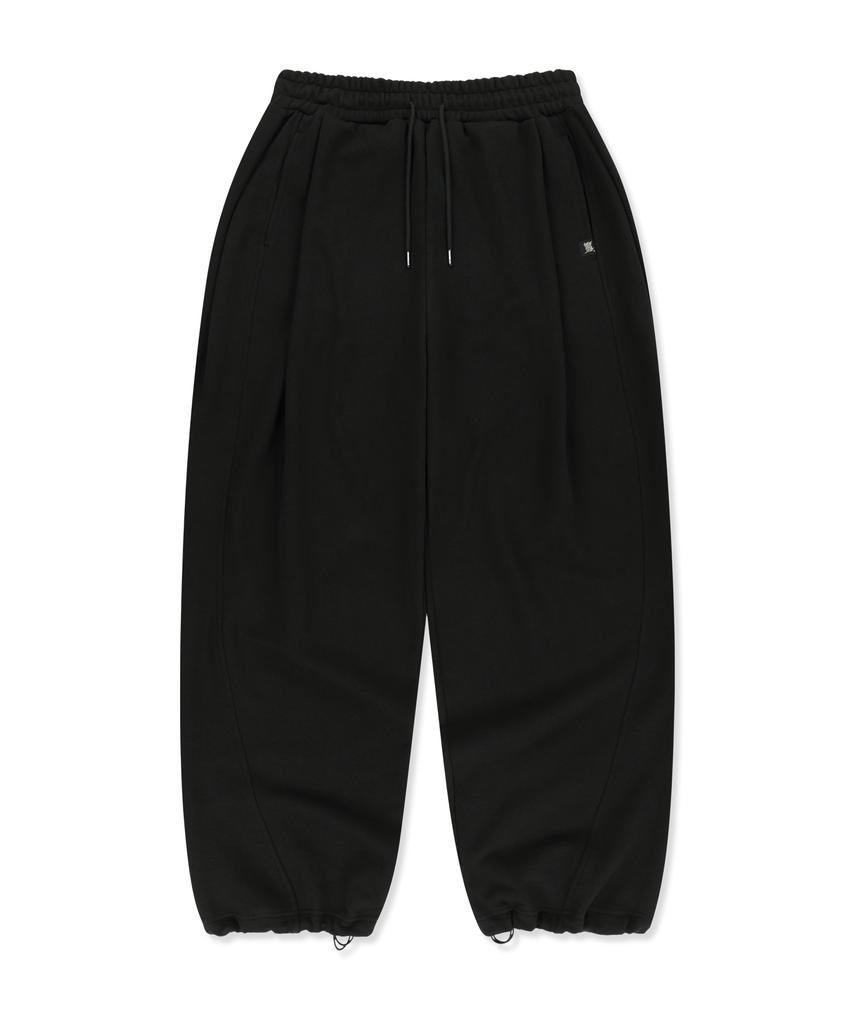 BROWNBREATH Stamp Tag Wide Sweatpants - Black