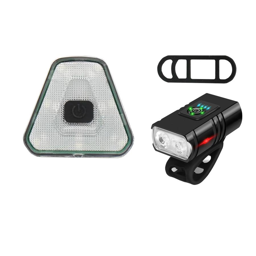 1000LM Bike Light 2 LED USB Rechargeable Bicycle Lights 6 Modes MTB Flashlight Bicycle Headlight for Cycling Bicycle Front Lamp