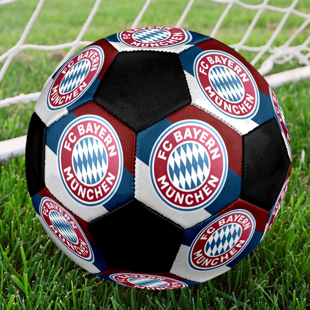 FC Bayern Munich Indoor Soccer Ball Colorful Machine Stitched PVC Size 5 Team Training Competition Ready Durable High-Bounce Cool Sports Gift