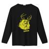Bier Bär Reh Trinken Lustiges T-Shirt für Freizeit Vintage Gewaschen Leicht Bequem Weich Dehnbar Mode