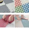 TPE Full Bathroom Splicing Floor Mat Diy Home Bathroom Bathing Waterproof Anti Slip Footpad Soft and Foldable Cut Foot Rug