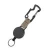 Retractable Pull Badges Holder Steel Wire Rope Buckle Key Holder Reel Carabiner Keychain Outdoor Keychain Tool