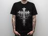 Unisex Gothic Skull Cross Graphic T-Shirt, Y2K Punk Grunge Shirt, Alternative Goth Clothing, Medieval Horror Shirt, Emo Goth Gift For Him
