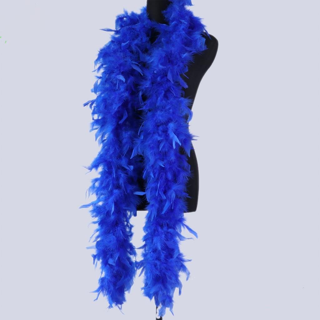DIY 2m Puffy Turkey Feathers Boa Women's Carnival Neck Costume Accessory Professional Stage Performance Craft Ladies Fluffy Prop