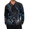 Men's Casual Retro Small V-neck Long-sleeved Top