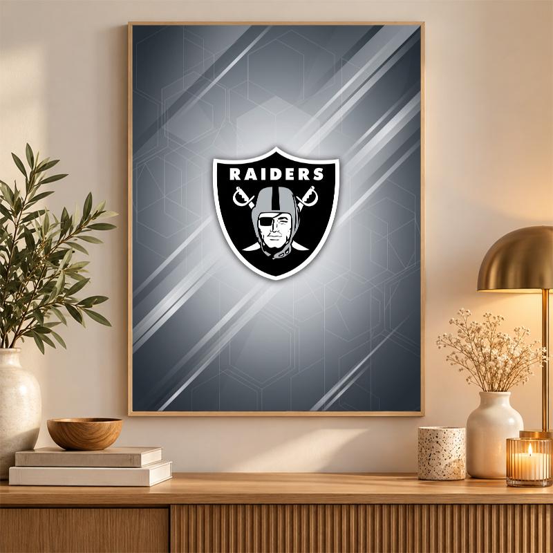 Las Vegas Raiders Diamond Painting Kit 5D Full Drill DIY Diamond Mosaic Wall Art Home Decor