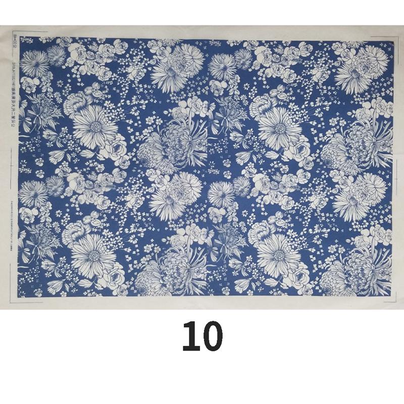 Keramik Keramik Ton Transferpapier Glasur Unterglasur Blumenpapier Blau