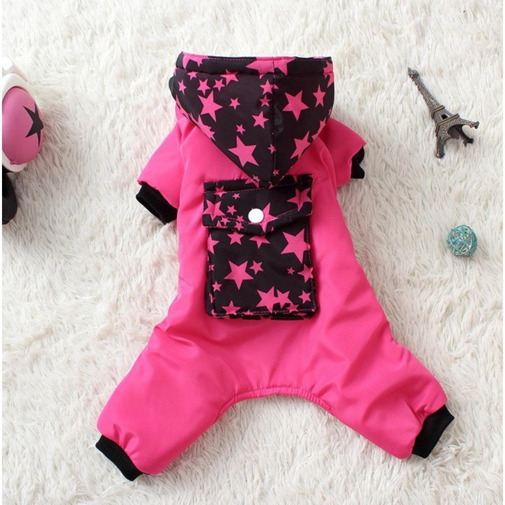 Pet dog dog clothes cat autumn and winter four-legged cotton-padded coat