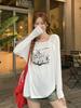 White Girly Anime Printed Long-sleeved Sunscreen Blouse T-shirt Women's Summer New Loose and Thin Top