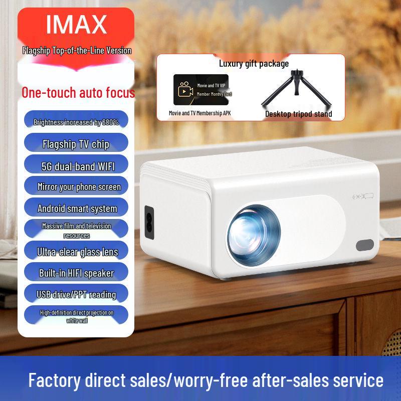 2025 Ultra HD Home Theater Projector: Ideal for Dorms, Bedrooms, and Living Rooms, with 5G Mobile Compatibility